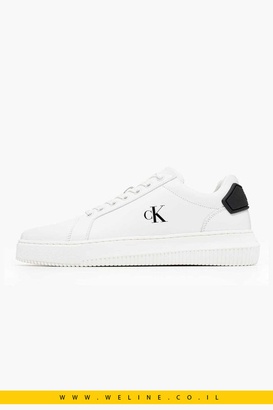 נעלי סניקרס לגבר Calvin Klein בצבע לבן
