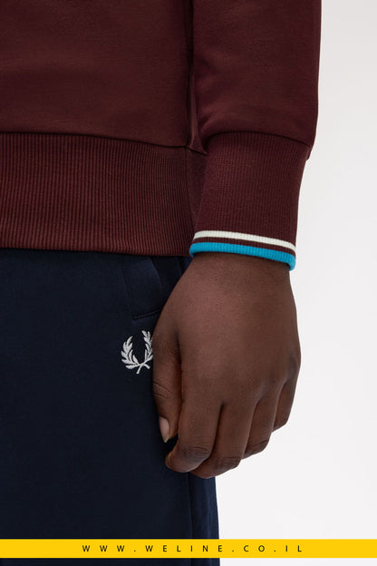 סווטשירט חצי רוכסן לגברים – Fred Perry