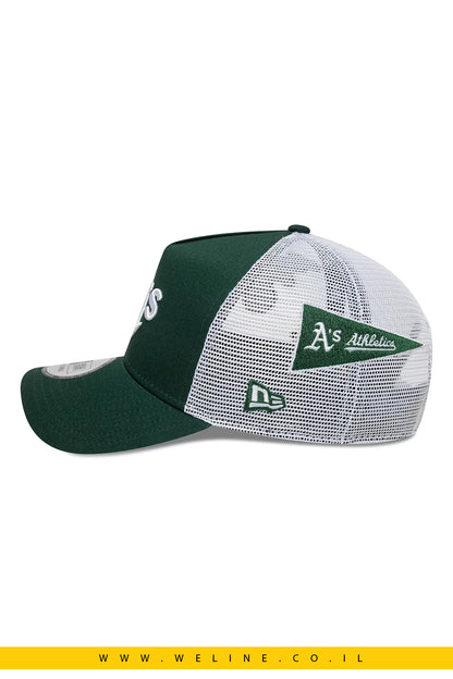 כובע New Era 9FORTY A-Frame Trucker MLB Multi Patch Oakland Athletics – ירוק | יוניסקס