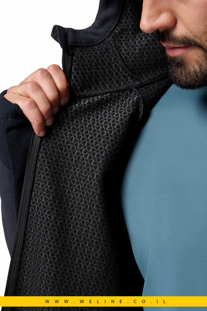 ג'קט ארוך עם כובע מובנה לגברים Arctic Peak Hooded Full Zip שחור