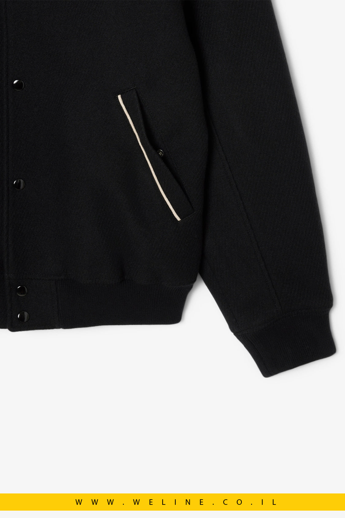 מעיל וארסיטי יוקרתי עם פאץ' רקום – Badge Accent Wool Varsity Jacket