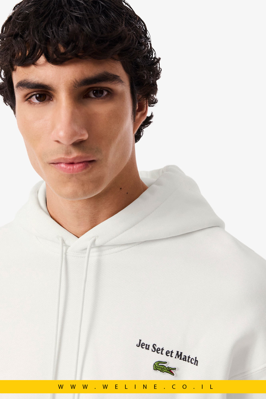 קפוצ'ון פליז מודפס לגברים Lacoste