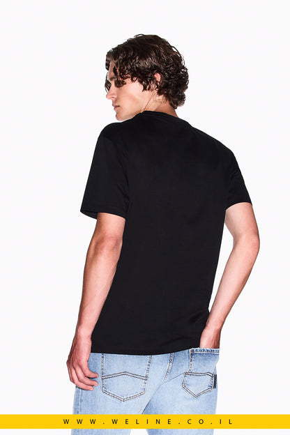 חולצת טי לגברים מכותנה מבריקה – Armani Exchange