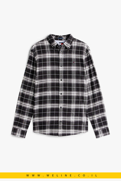 חולצת פלאנל משובצת בגזרת Regular Fit tommy