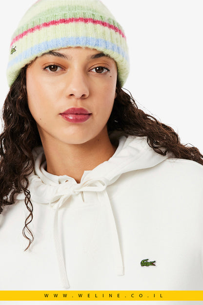 קפוצ’ון נשים Piqué לבן – Lacoste