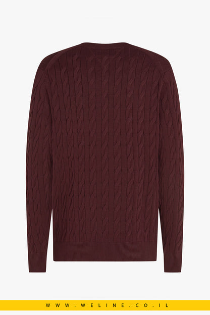 סוודר גברים Tommy Hilfiger – Cable Knit Crew Neck