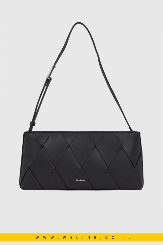 תיק כתף בעיצוב קלוע לנשים – Calvin Klein