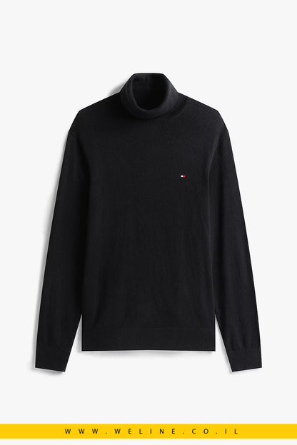 סוודר גולף לגבר Tommy Hilfiger – עם כותנת פימה וקשמיר