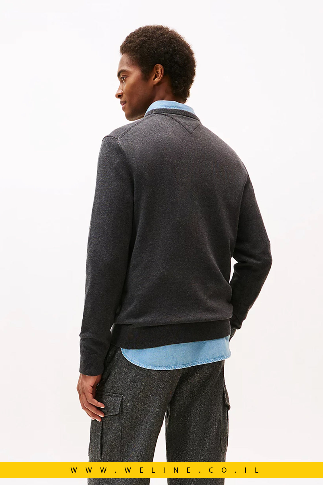 סוודר גברים Tommy Hilfiger – Flag Embroidery Crew Neck