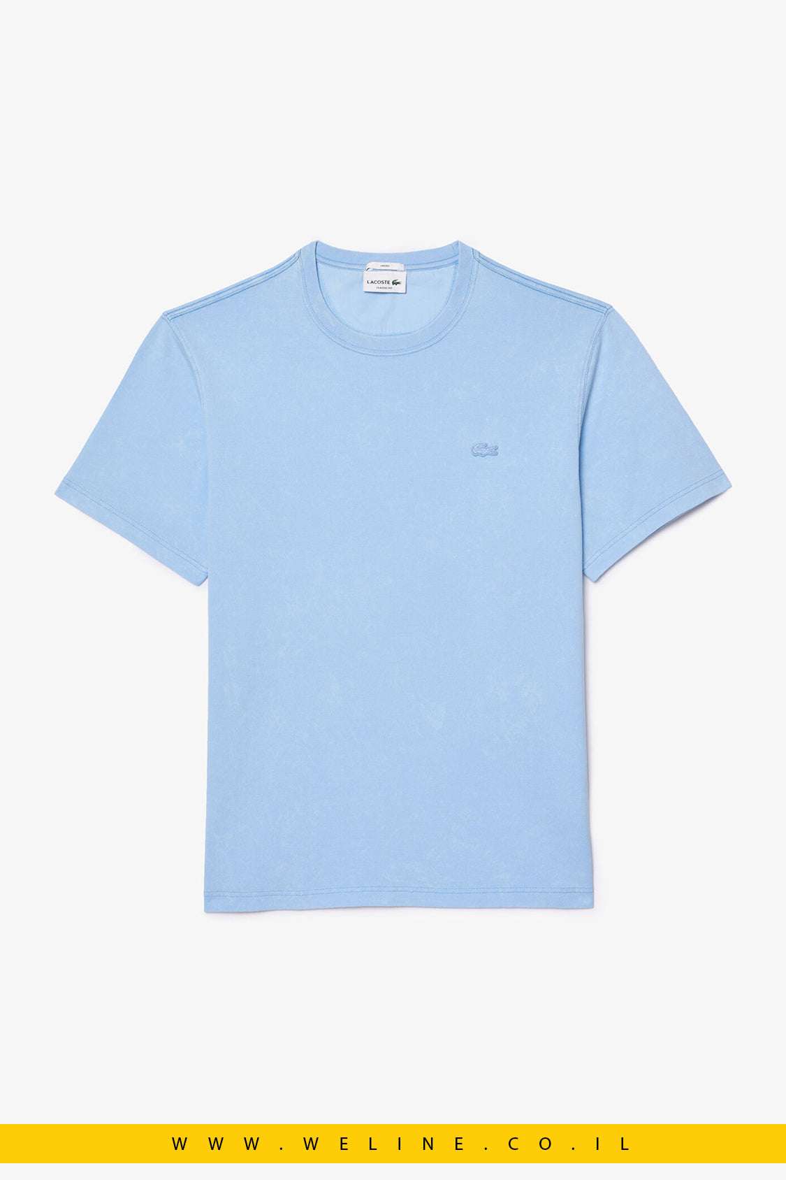 חולצת טי לגברים עם אפקט שטיפה ובד כותנה כבד – Lacoste