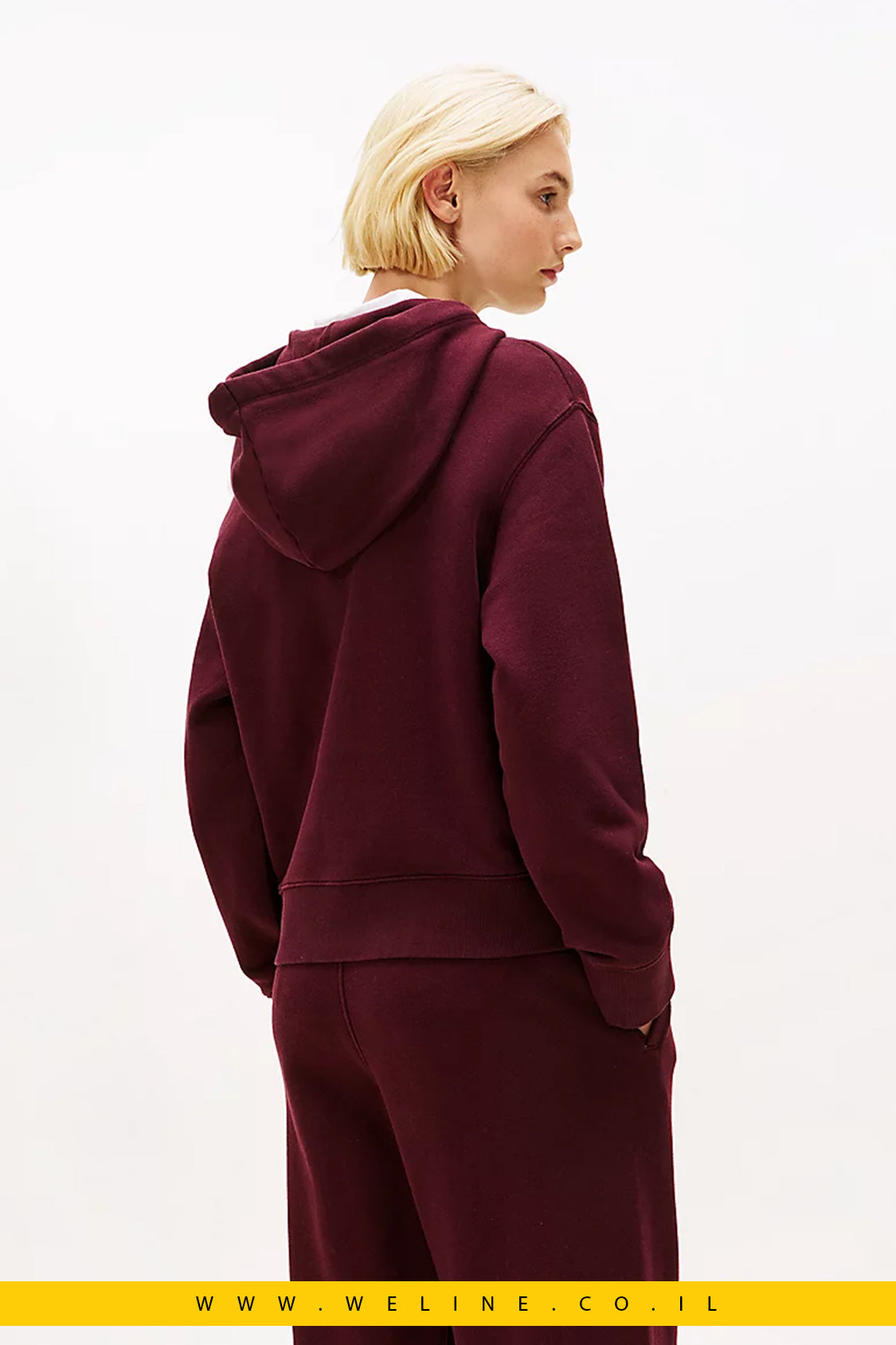 קפוצ'ון נשים Tommy Hilfiger עם רקמת לוגו – כותנה