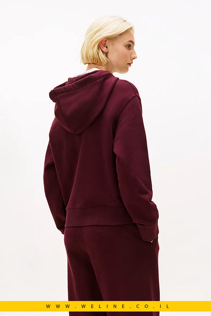 קפוצ'ון נשים Tommy Hilfiger עם רקמת לוגו – כותנה