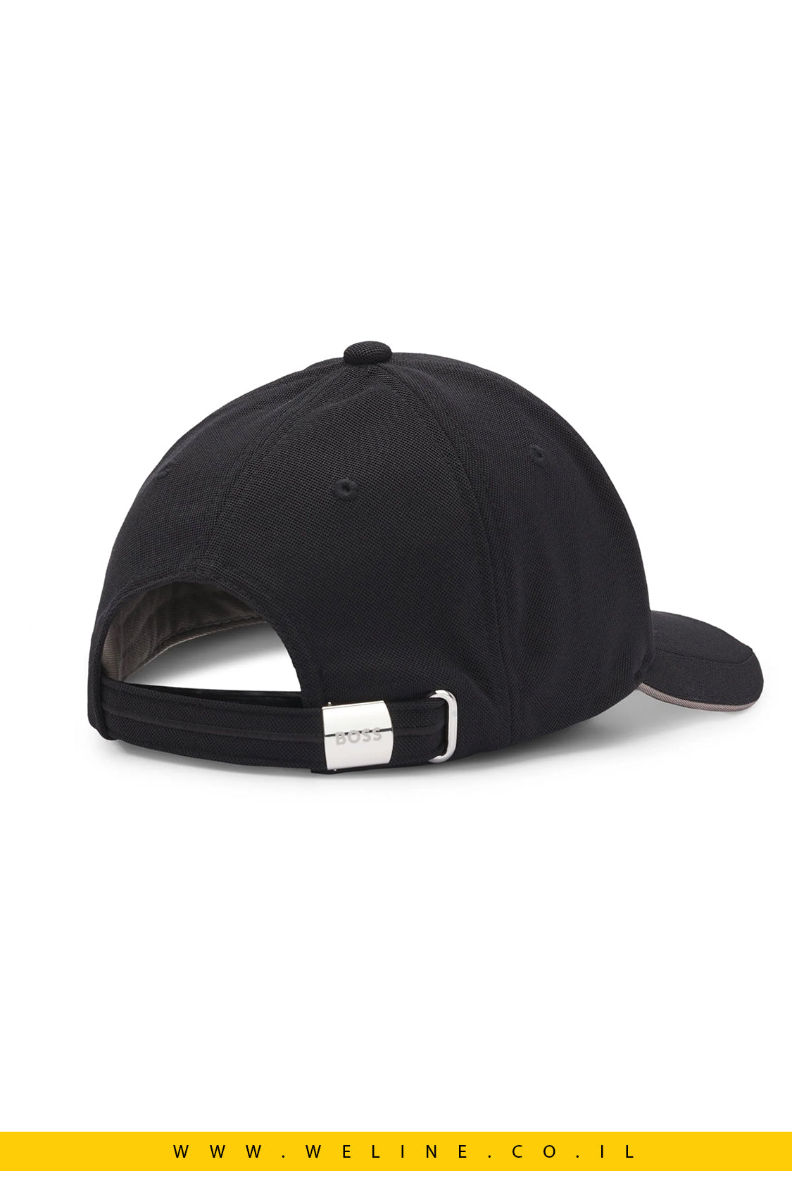 BOSS כובע Cap-US – כובע פרימיום שחור עם לוגו רקום