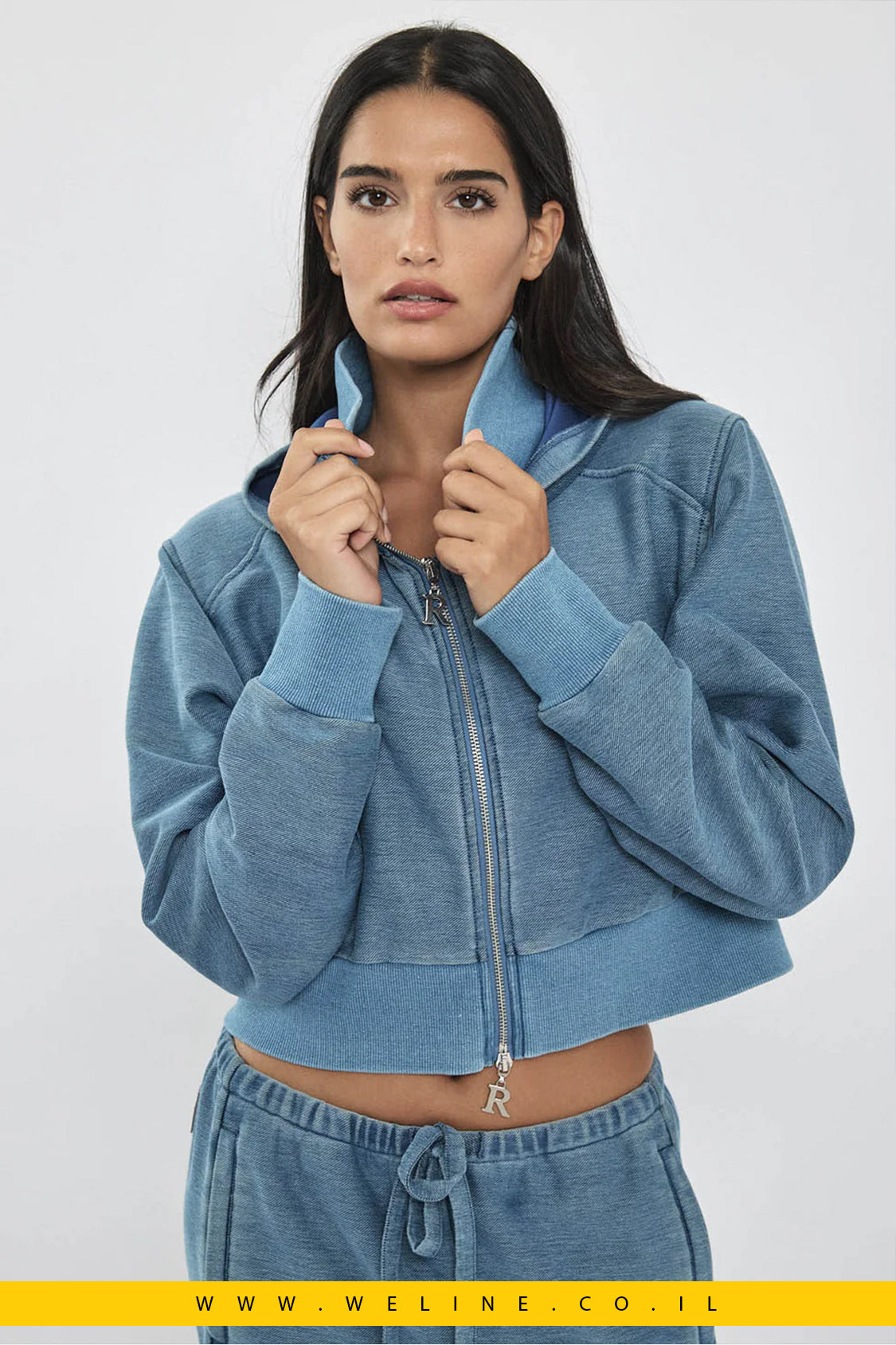 חליפת טריננג בצבע גינס לנשים REPLAY