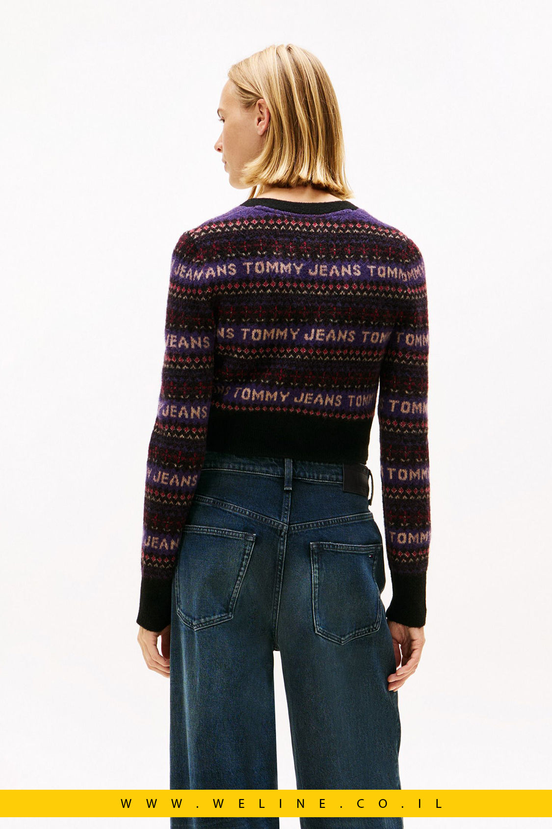 Cardigan Slim Fair Isle Logo לנשים – Tommy Jeans