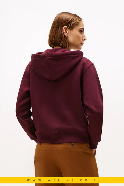 קפוצ'ון נשים Tommy Hilfiger עם רוכסן וזהב – רקמת TH Crest