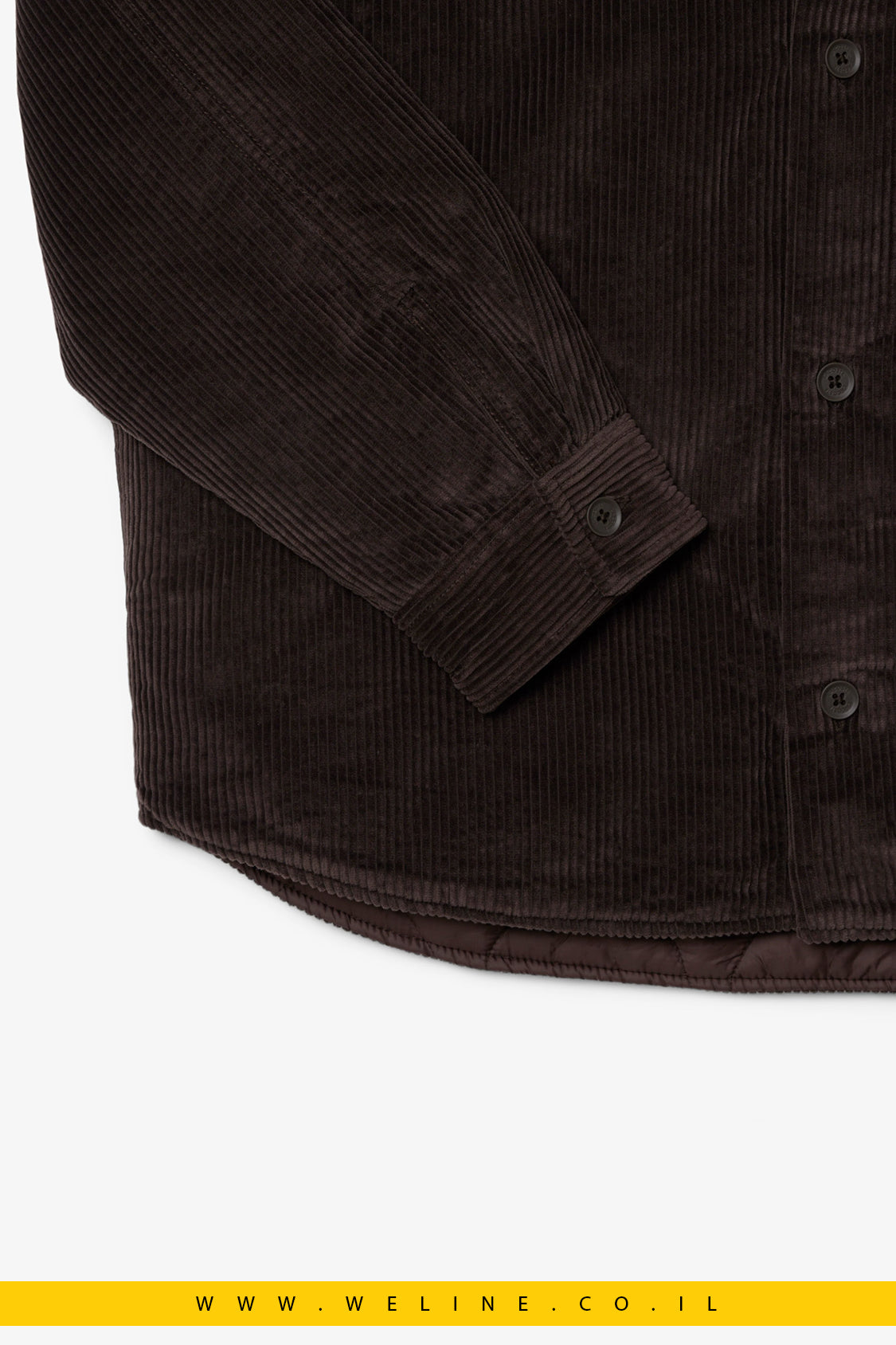 אוברשירט קורדרוי אוברסייז לגברים Lacoste – חום