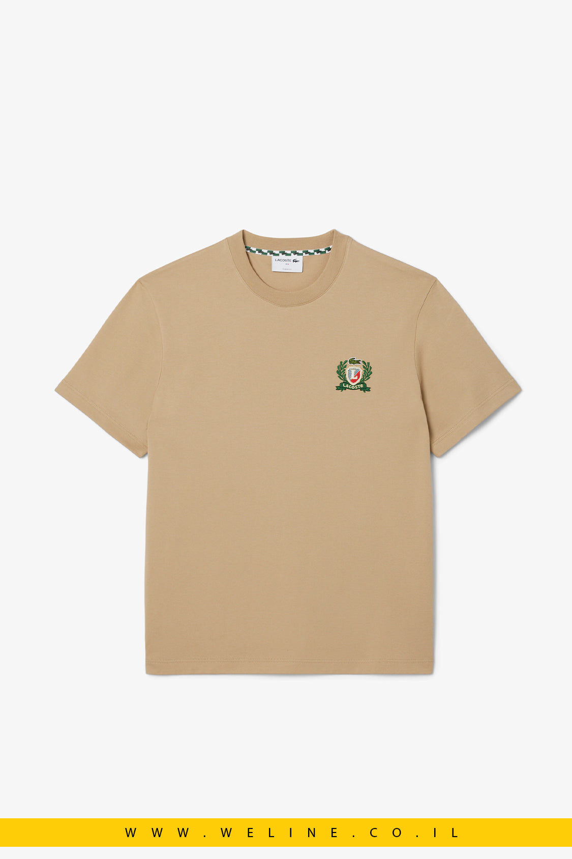 חולצת טי מבד כותנה עם סמל רקום – Lacoste
