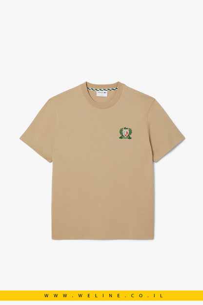 חולצת טי מבד כותנה עם סמל רקום – Lacoste