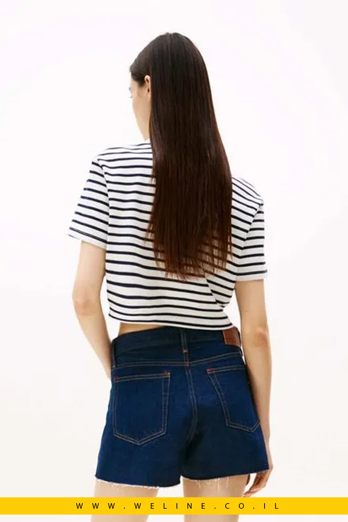 חולצת פולו קרופ לנשים של Tommy Jeans