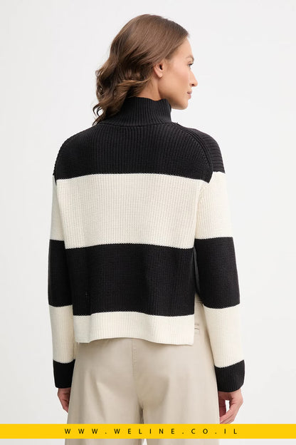 סוודר נשים Calvin Klein Jeans – שחור עם חצי גולף