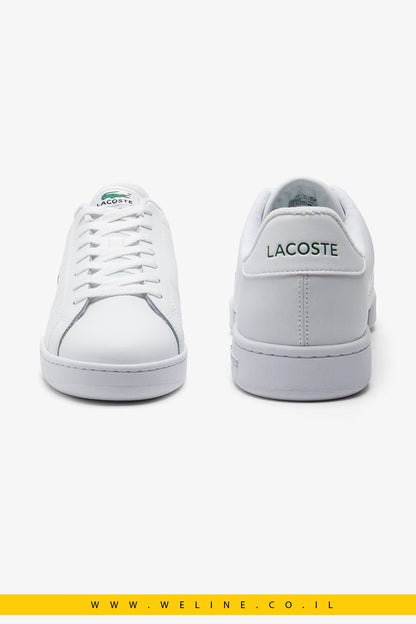 Lacoste Men's Carnaby Cup Leather Sneakers – סניקרס עור לגברים בצבע לבן