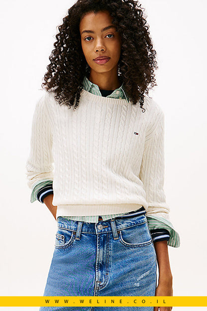 סוודר נשים Cable Essential – Tommy Jeans