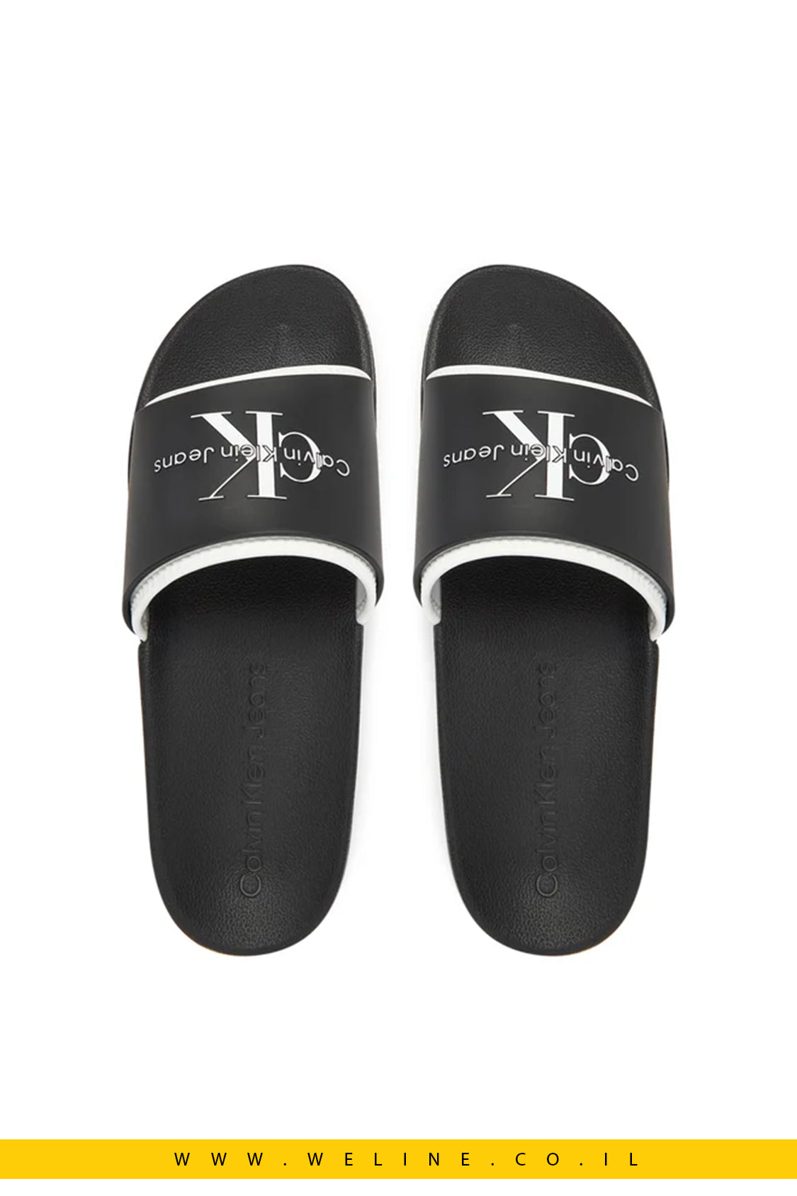 כפכפי גברים Calvin Klein Jeans – דגם Slide Rubber Neoprene Monologo