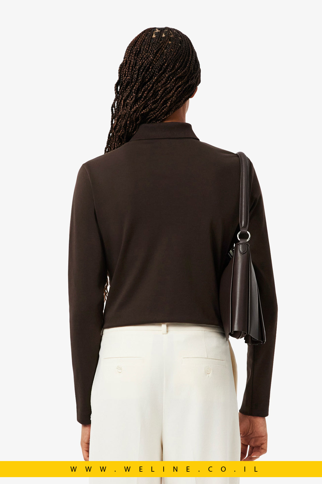 חולצת פולו Regular Fit עם קרוקודיל נוף – Lacoste Landscape Crocodile Polo (חום)