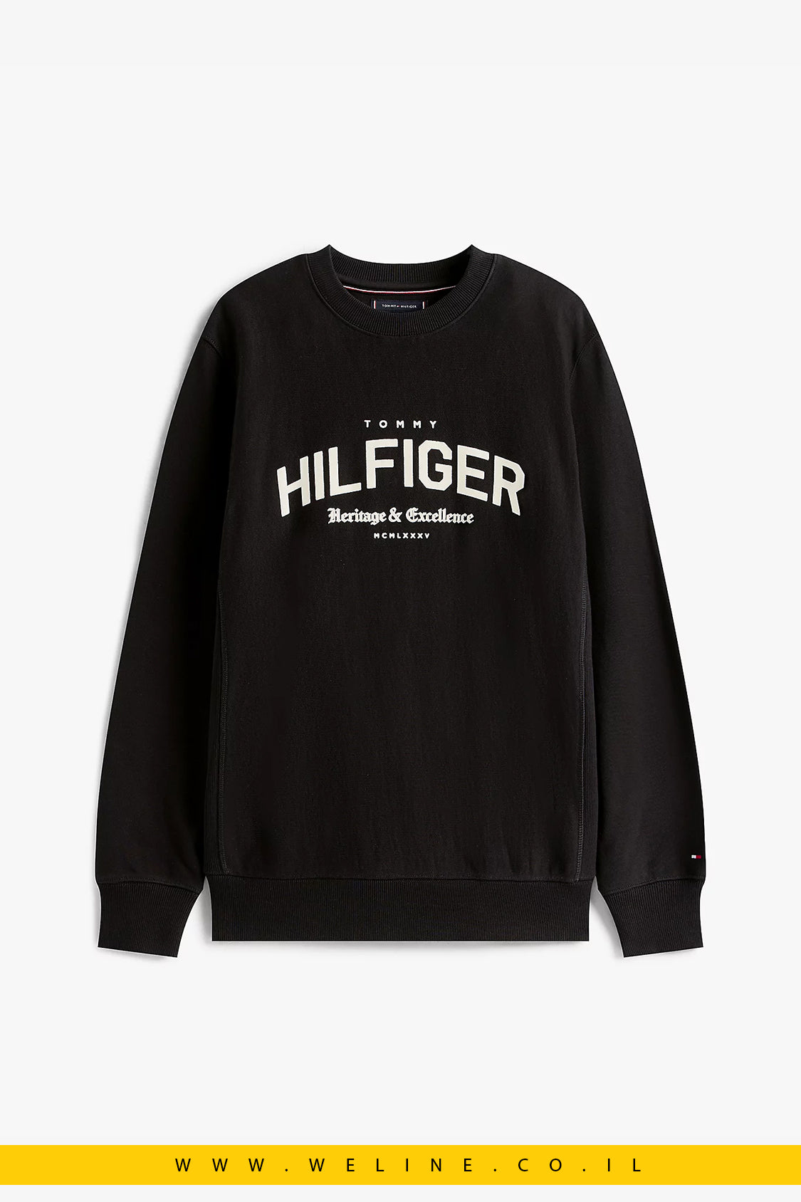 Arch Logo Terry Crew Neck Sweatshirt – סווטשירט קלאסי מבית Tommy Hilfiger