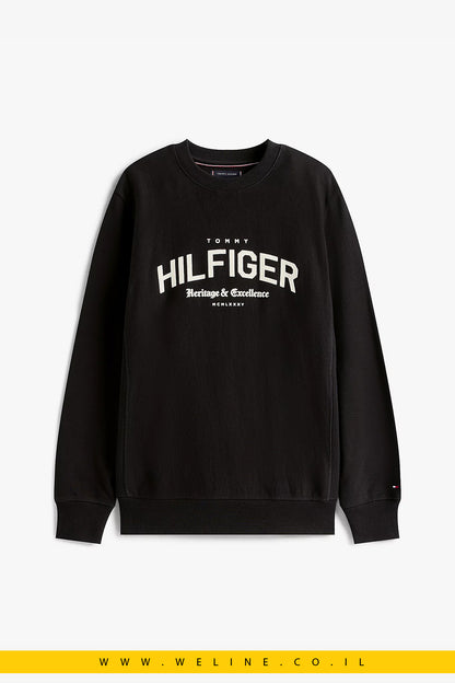 Arch Logo Terry Crew Neck Sweatshirt – סווטשירט קלאסי מבית Tommy Hilfiger