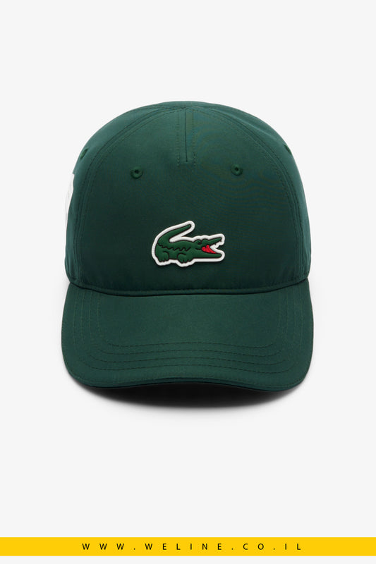 כובע יוניסקס Lacoste Rolex Paris Masters – מיקרופייבר ירוק עם לוגו רשמי