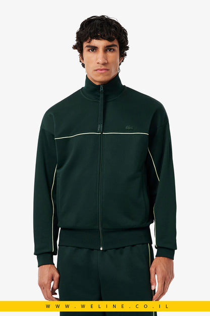 סווטשירט פליס עם אפקט סאטן ורוכסן – Lacoste