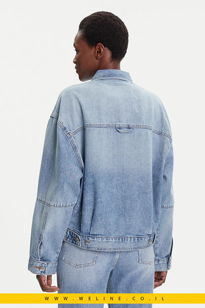 ג'קט ג'ינס נשים Calvin Klein Jeans – Regular Fit, צבע Rainy Blue