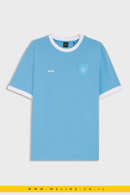 חולצת טי גברים BOSS Stretch-Cotton T-Shirt  Argentina – Regular Fit
