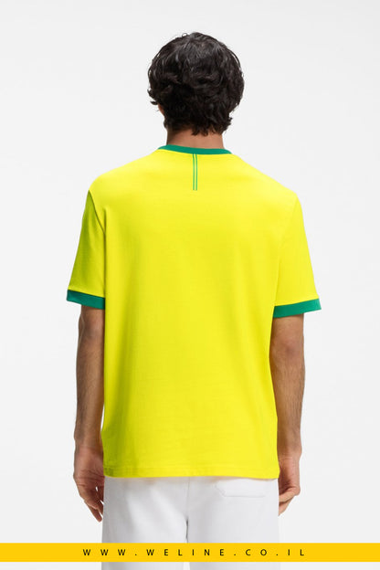 חולצת טי גברים BOSS Stretch-Cotton T-Shirt  Brazil– Regular Fit