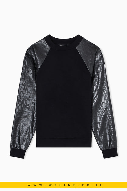 סווטשירט נשים עם לוגו מובלט – Armani Exchange