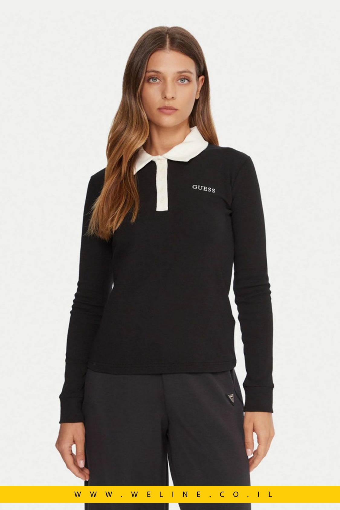 חולצת פולו נשים Guess Fabia – שחור