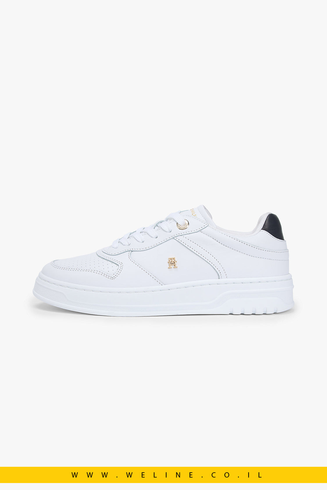 סניקרס עור Tommy Hilfiger TH Monogram Leather Cupsole Trainers White