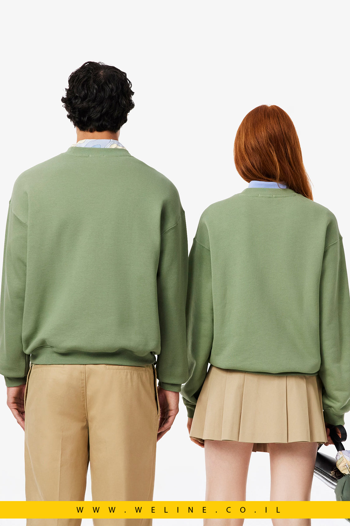 סווטשירט פליס עבה בגזרה רפויה – Lacoste