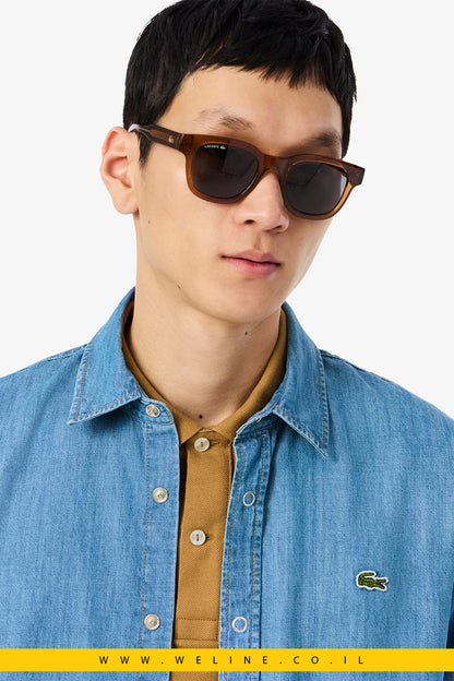 חולצת ג’ינס קלה Regular Fit לגברים Lacoste