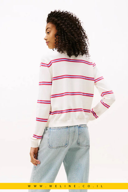 סוודר נשים עם דגל רקום – Tommy Jeans