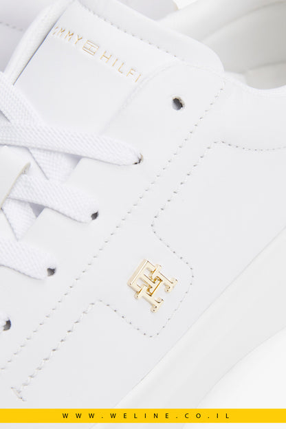 סניקרס נשים מעור עם מונוגרמת TH – Tommy Hilfiger