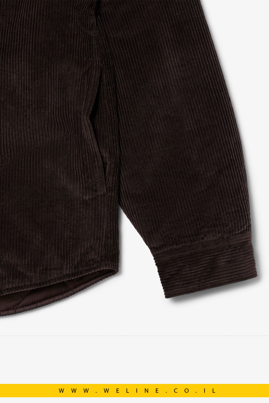 אוברשירט קורדרוי אוברסייז לגברים Lacoste – חום