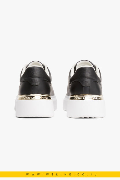 סניקרס נשים מעור עם מונוגרמת TH – Tommy Hilfiger