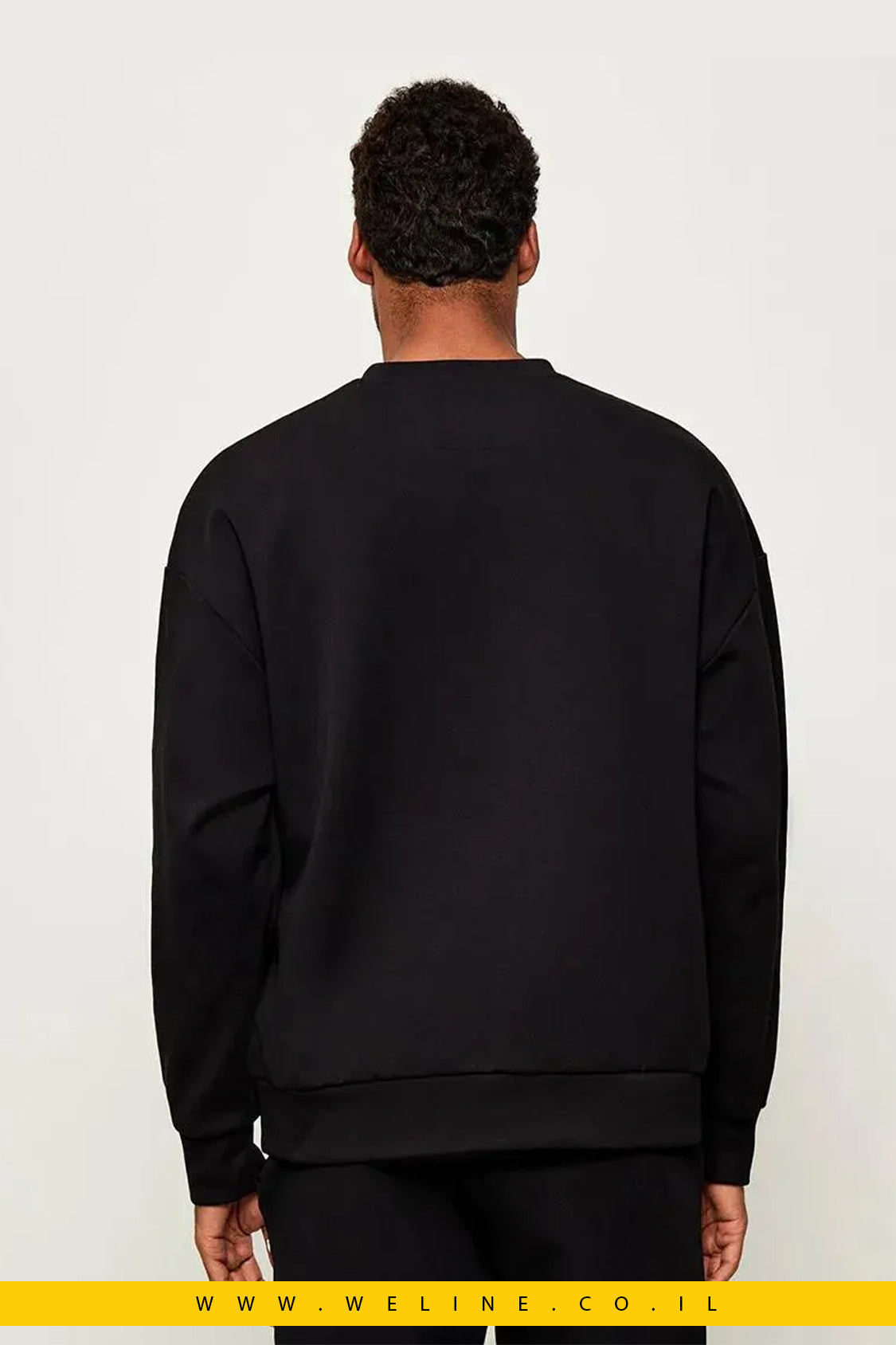סווטשירט לגברים BOSS – שחור | קולקציית סתיו־חורף 2025