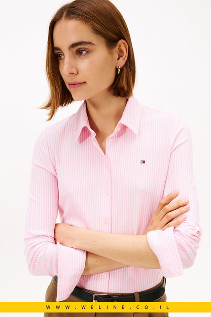 חולצת פיקה Slim Fit לנשים Tommy Hilfiger 1985 – טומי הילפיגר | Ithaca Stp