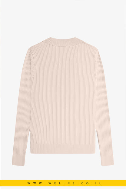 חולצת פולו סרוגה עם מרקם ריב – Fred Perry