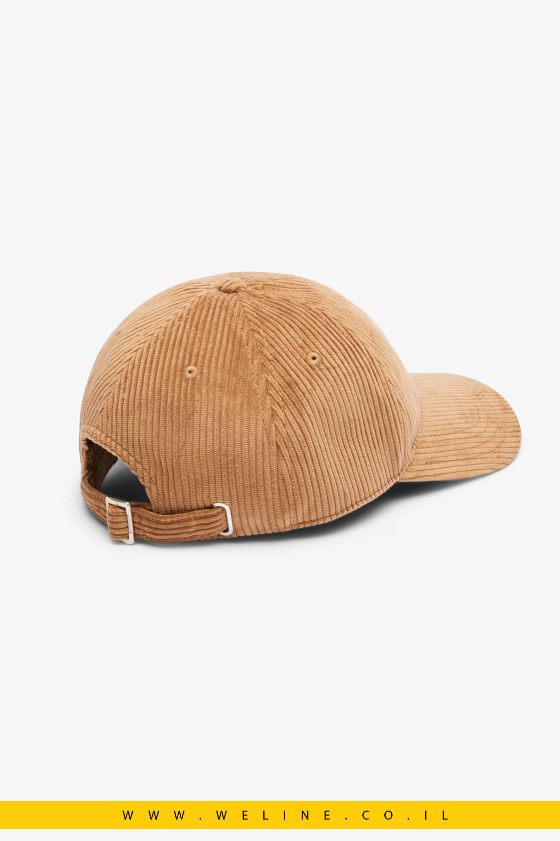 כובע יוניסקס מבד קורדרוי כותנה מבית Lacoste – חום