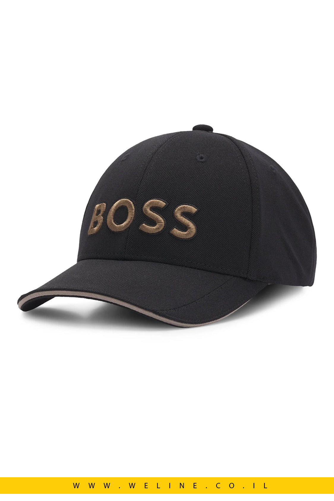 BOSS כובע Cap-US – כובע פרימיום שחור עם לוגו רקום